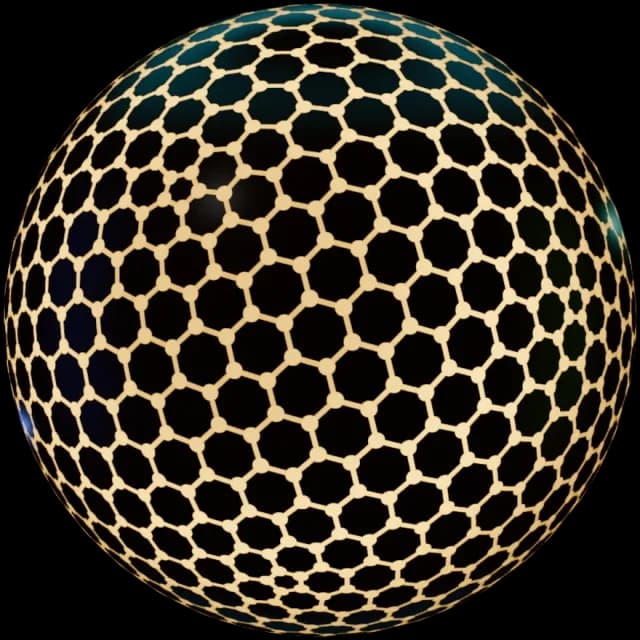 Il pianeta CRM di Multiverbe, una sfera scura coperta da un favo d'oro